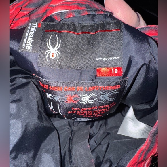 Spyder boys size 10 ski/snowboarding pants in red/black. - Picture 2 of 2